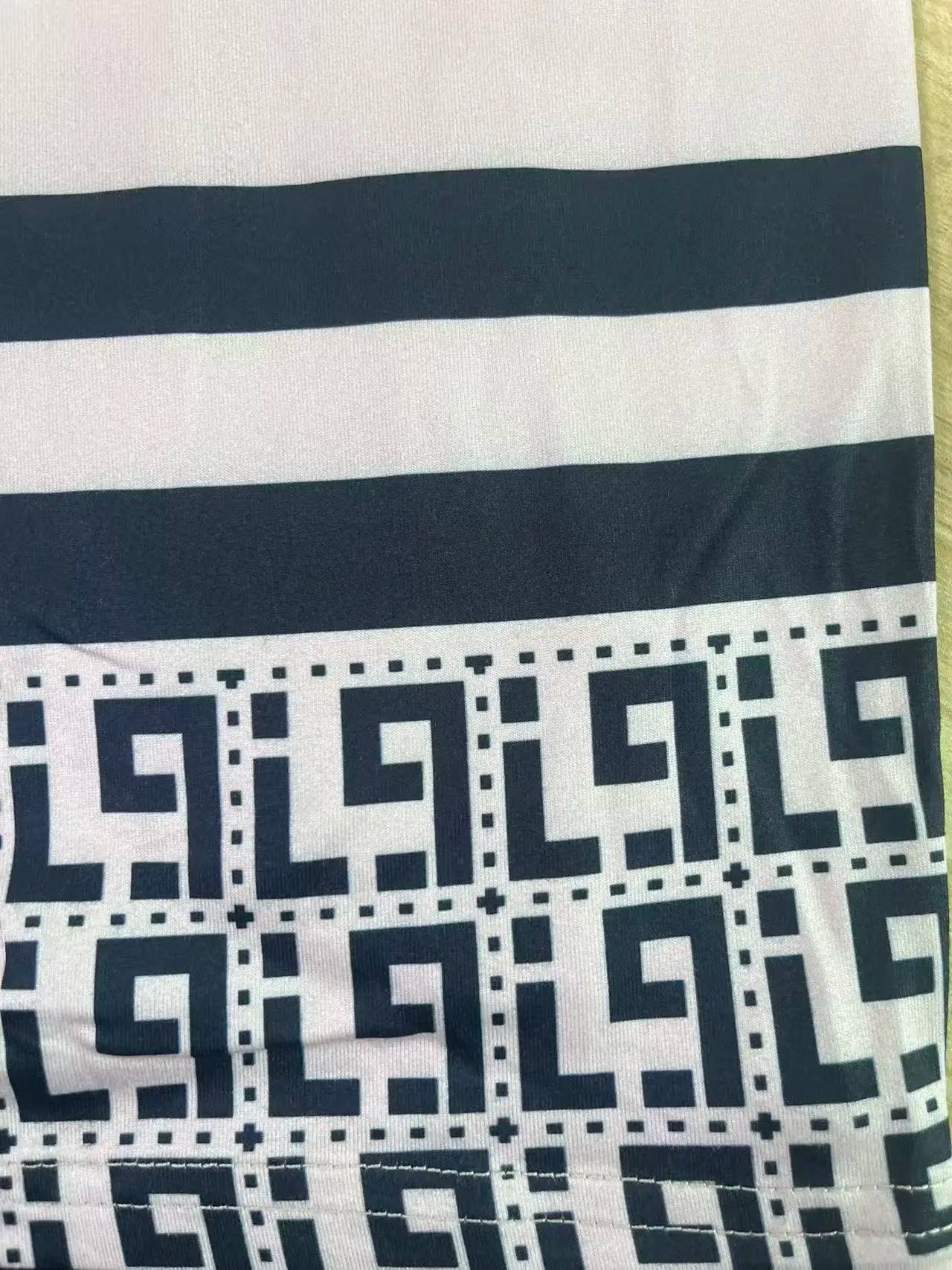 Plus Size Geometric Ethnic Print Pocket Dress