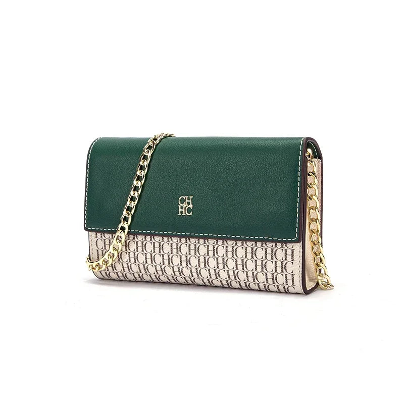CH Fashion Letter Print Chain Shoulder Bag