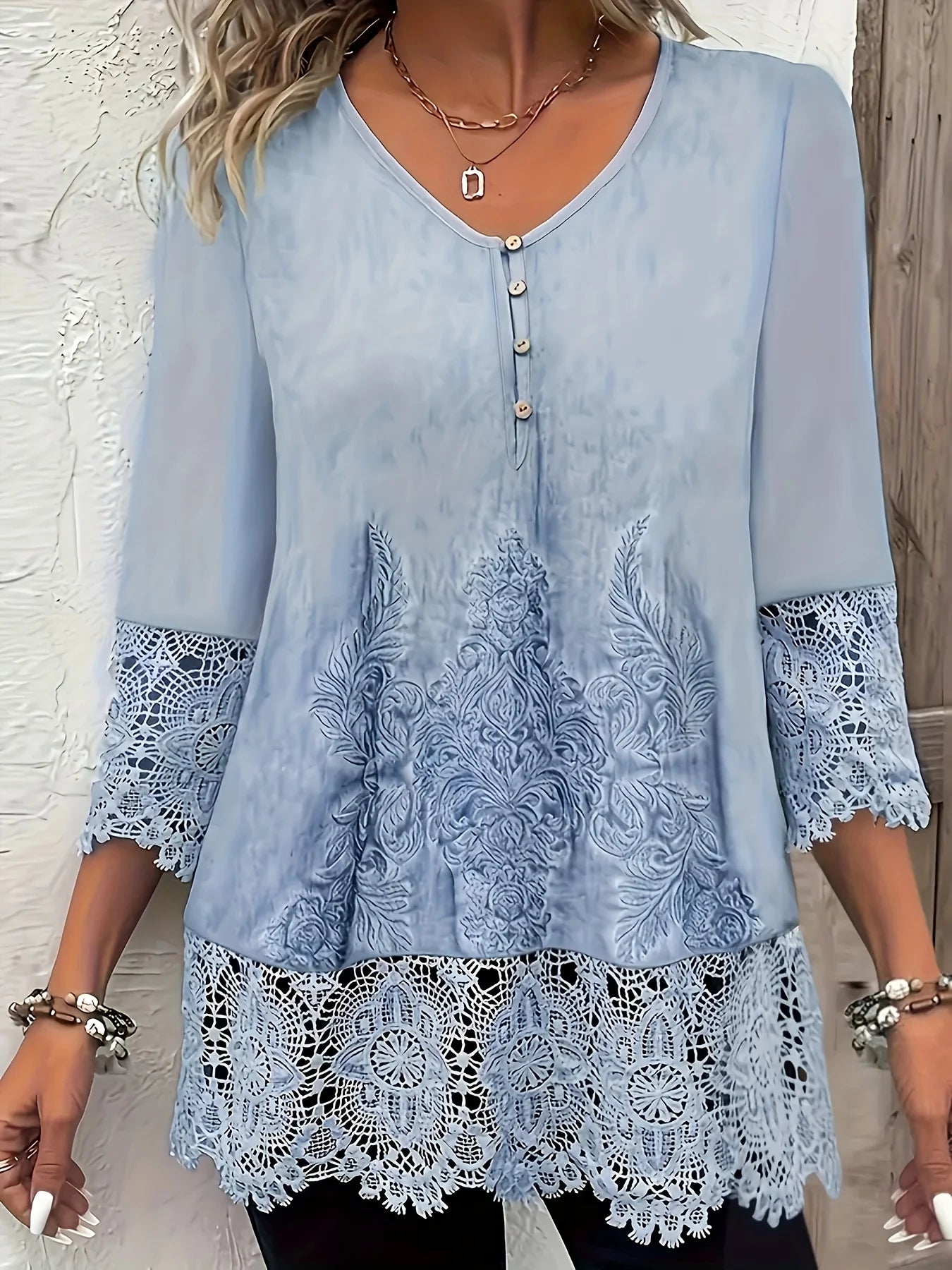 Plus Size Loose Long Sleeve Casual T-Shirt