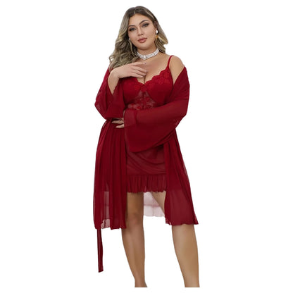 Women’s Sexy Lace Nightgown Set