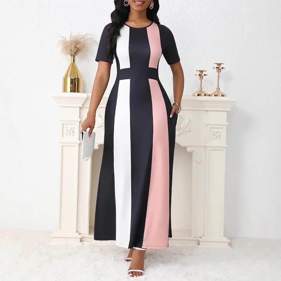 Plus Size Elegant Printed Summer Dress