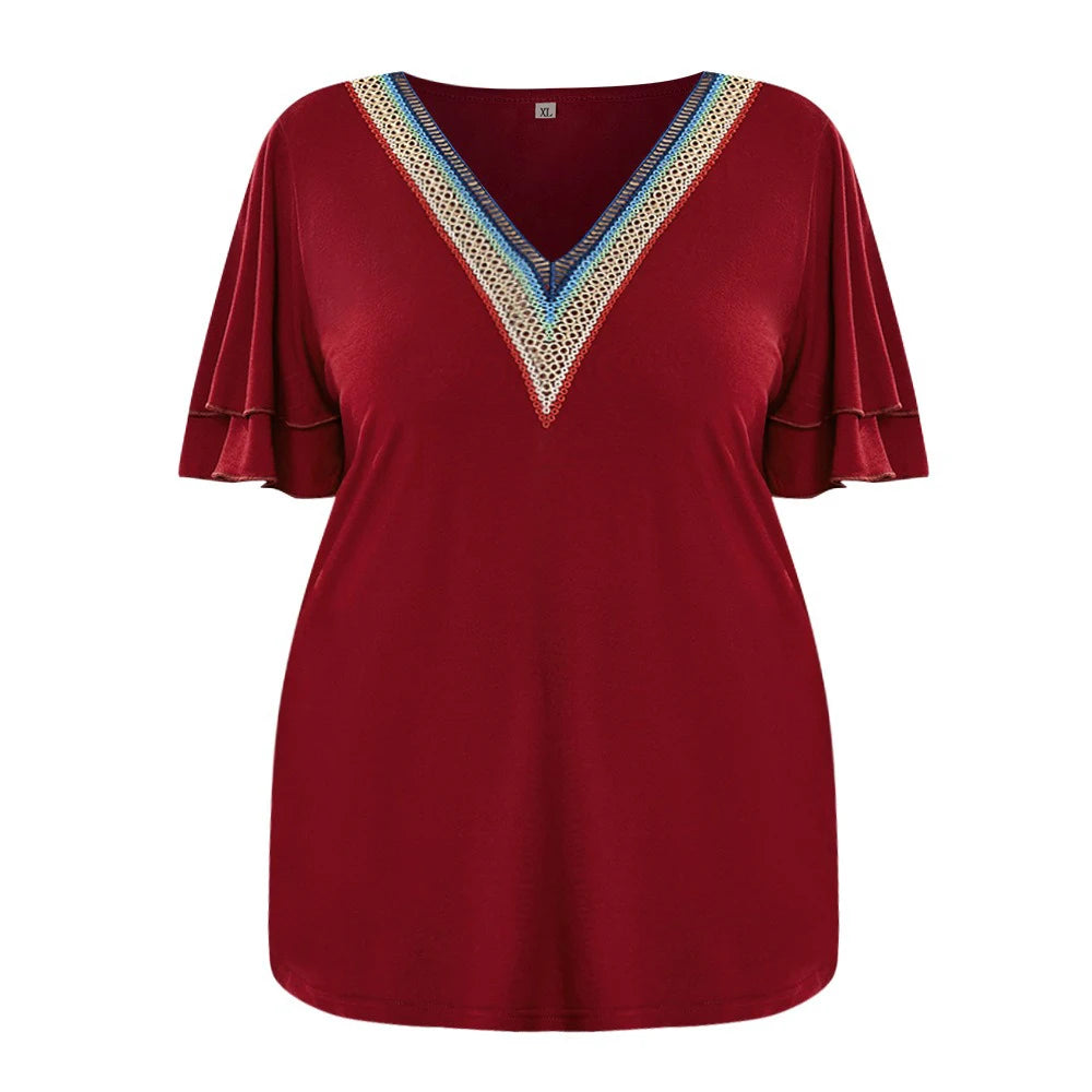 Plus Size V-Neck T-Shirt Dress