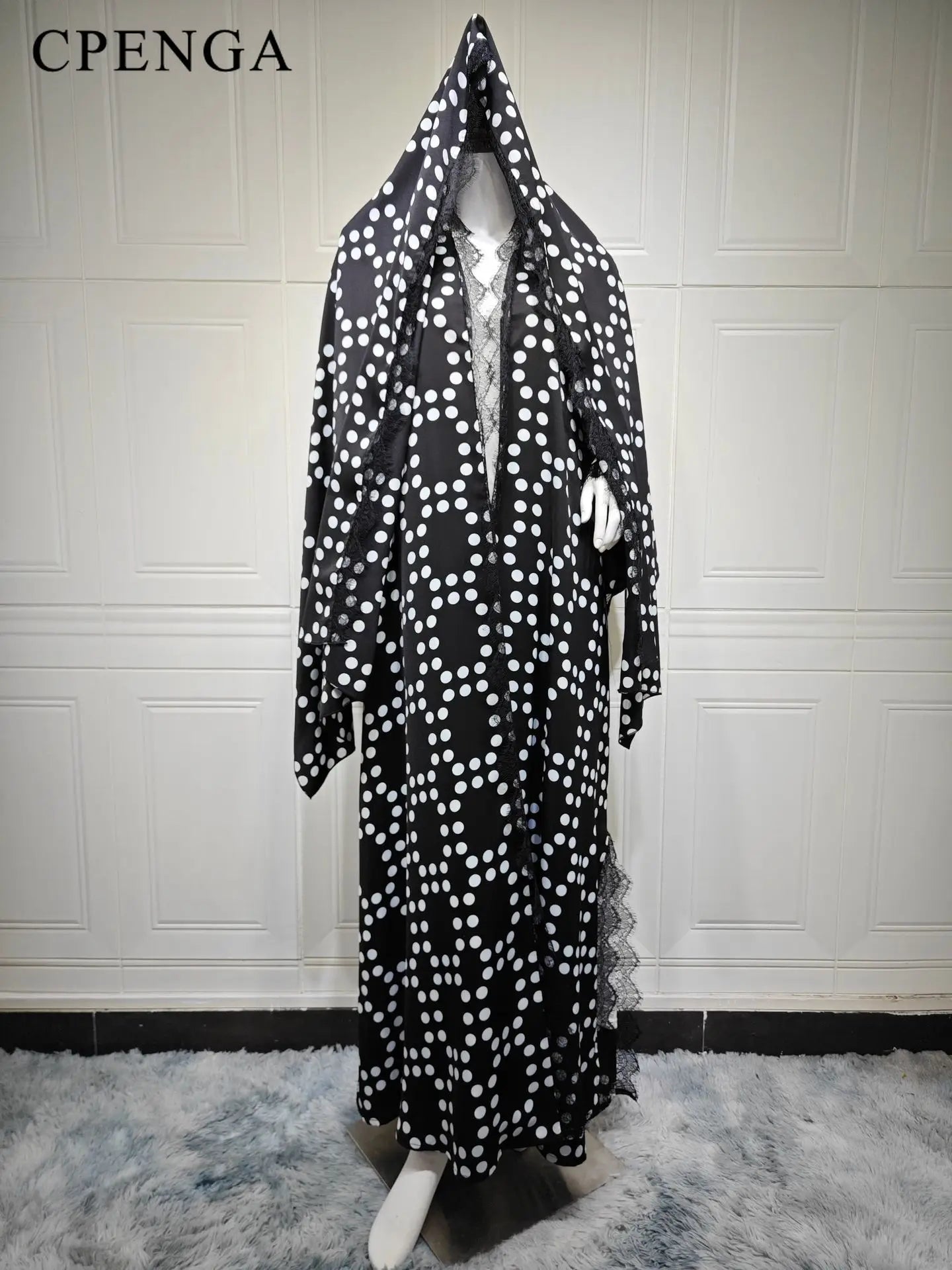 Dubai Abaya Dress with Hijab for Women – Loose Kaftan Robe