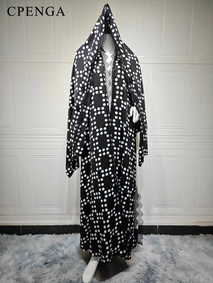 Dubai Abaya Dress with Hijab for Women – Loose Kaftan Robe