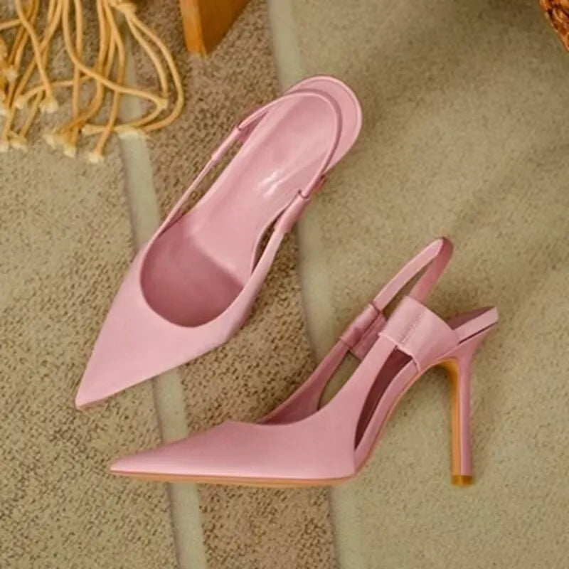 Women's Closed-Toe Mid Heel Hollow Sandals