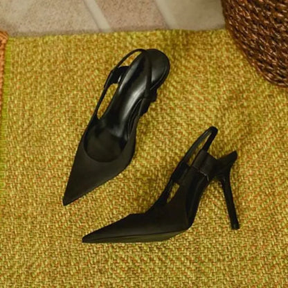 Women's Closed-Toe Mid Heel Hollow Sandals