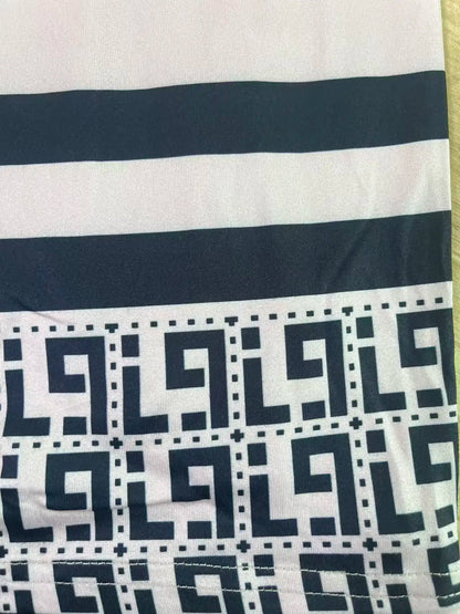Plus Size Geometric Ethnic Print Pocket Dress