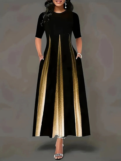 Women’s Celebrity Print Gradient Maxi Dress