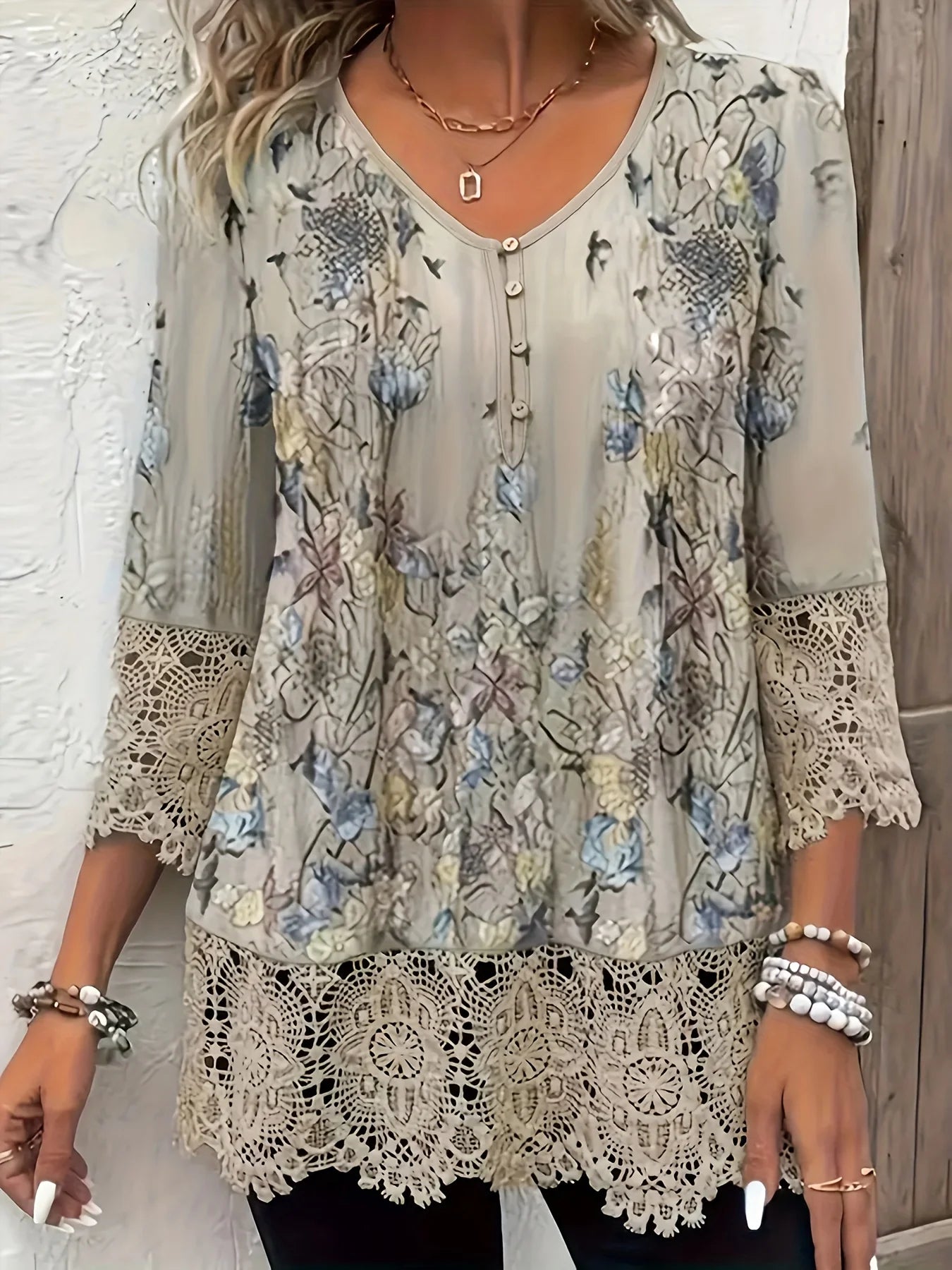 Plus Size Loose Long Sleeve Casual T-Shirt
