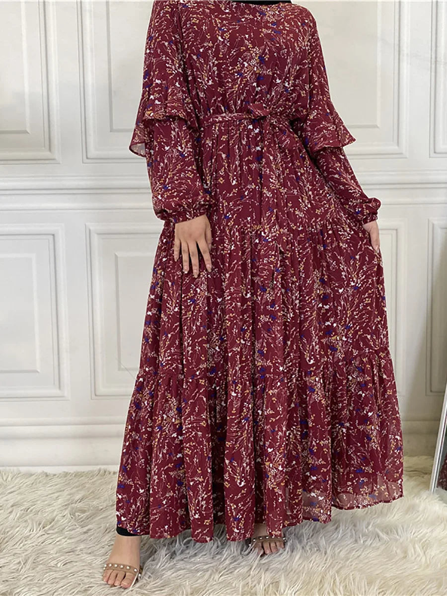 Modest Ramadan Kaftan Abaya Maxi Dress for Women