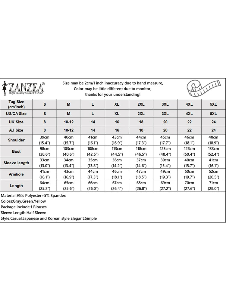 ZANZEA Women’s Floral Print Chiffon Blouse