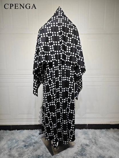 Dubai Abaya Dress with Hijab for Women – Loose Kaftan Robe