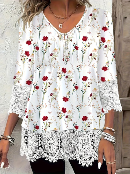 Plus Size Loose Long Sleeve Casual T-Shirt