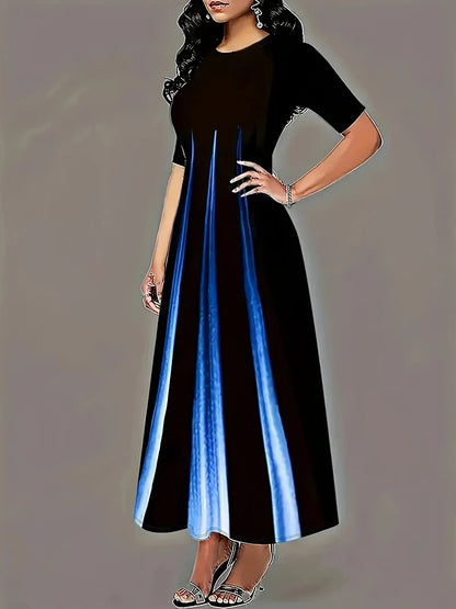 Women’s Celebrity Print Gradient Maxi Dress