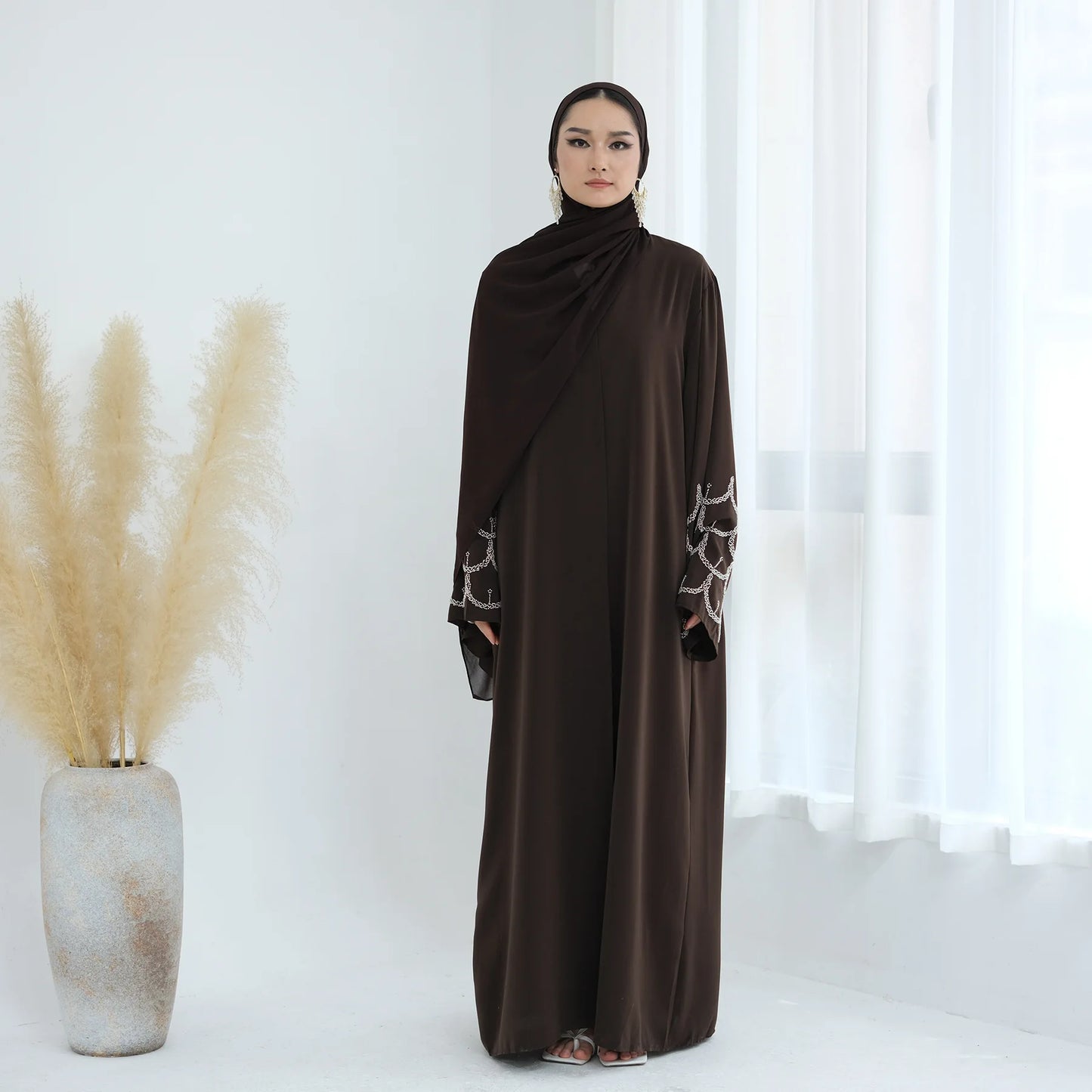 Luxury Dubai Modest Abaya Cardigan Dress for Women