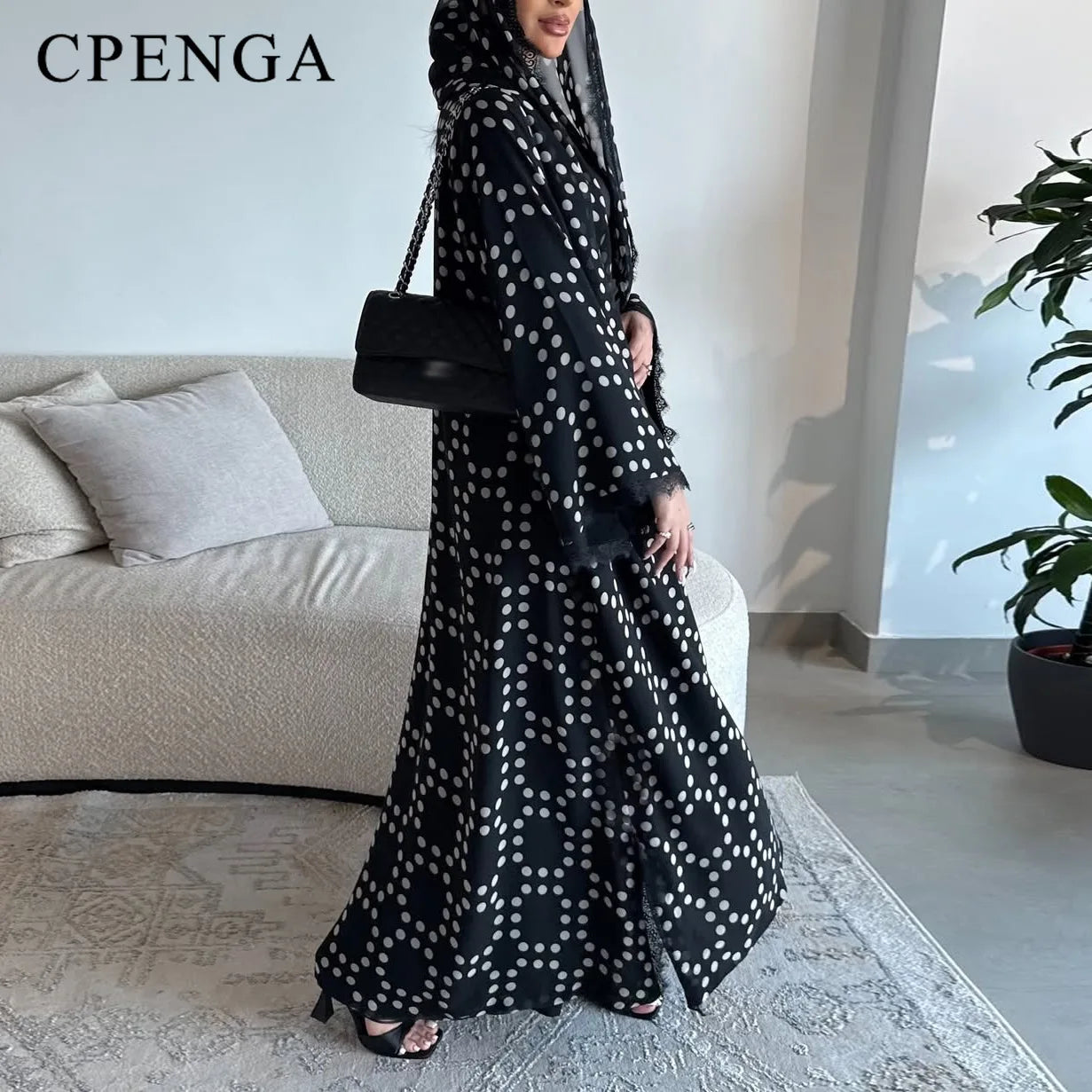 Dubai Abaya Dress with Hijab for Women – Loose Kaftan Robe
