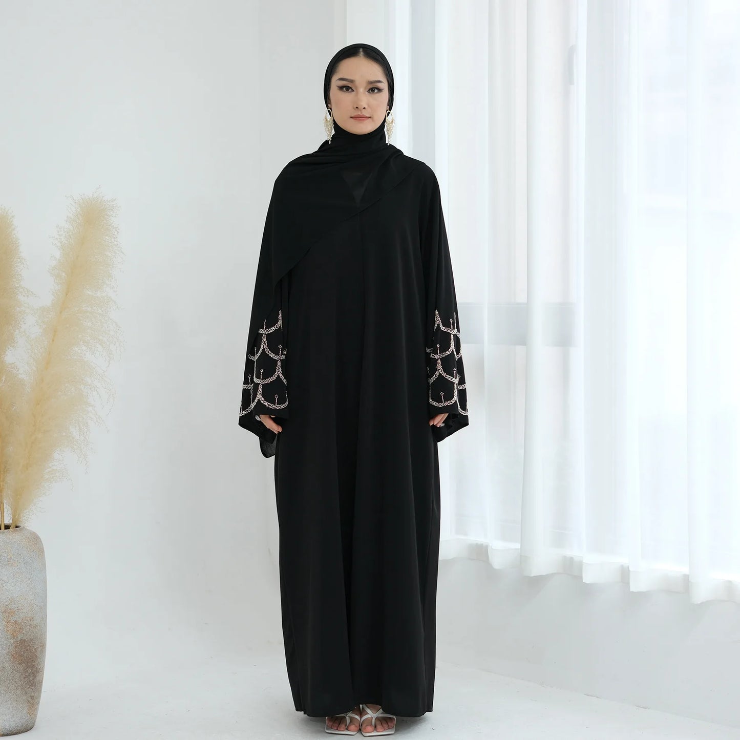 Luxury Dubai Modest Abaya Cardigan Dress for Women