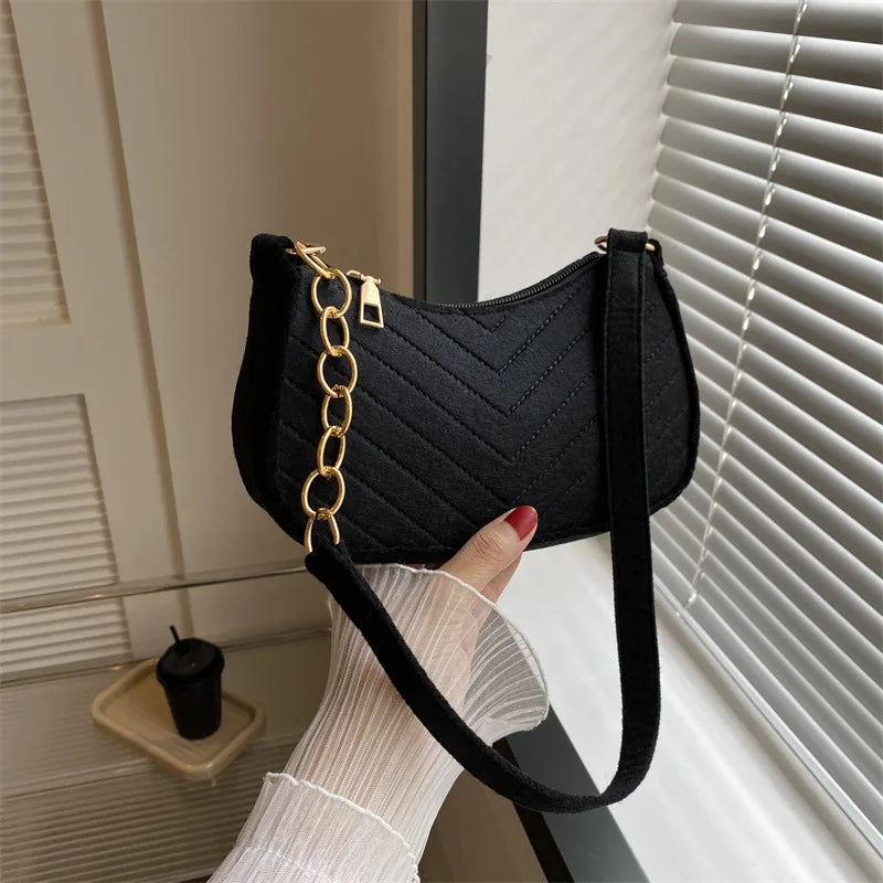 Mini Crescent Shoulder Bag for Women