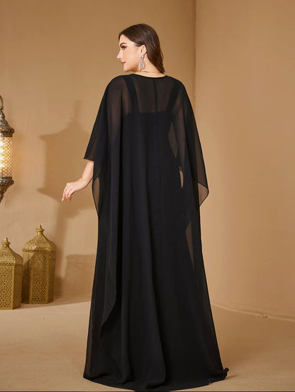 UNITHORSE Plus Size Sweetheart Neck Sequin Evening Dress