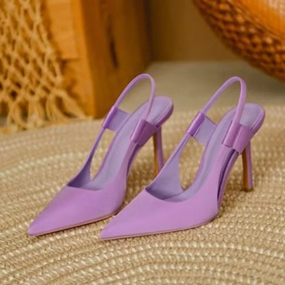 Women's Closed-Toe Mid Heel Hollow Sandals