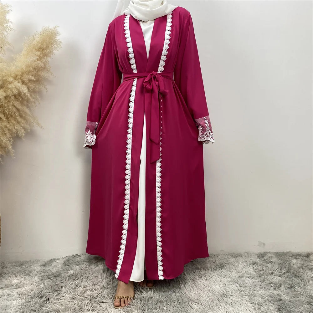 Embroidered Cardigan Abaya Dress for Women – Turkish Style