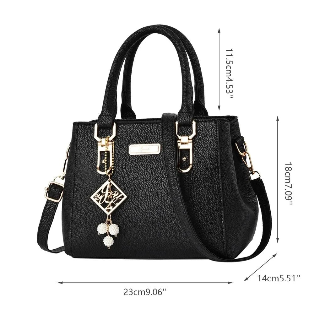Large Capacity Leather Shoulder Messenger Bag for Women