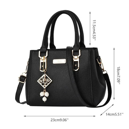 Large Capacity Leather Shoulder Messenger Bag for Women