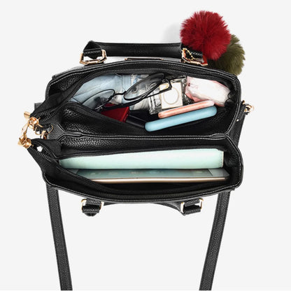Large Capacity Leather Shoulder Messenger Bag for Women