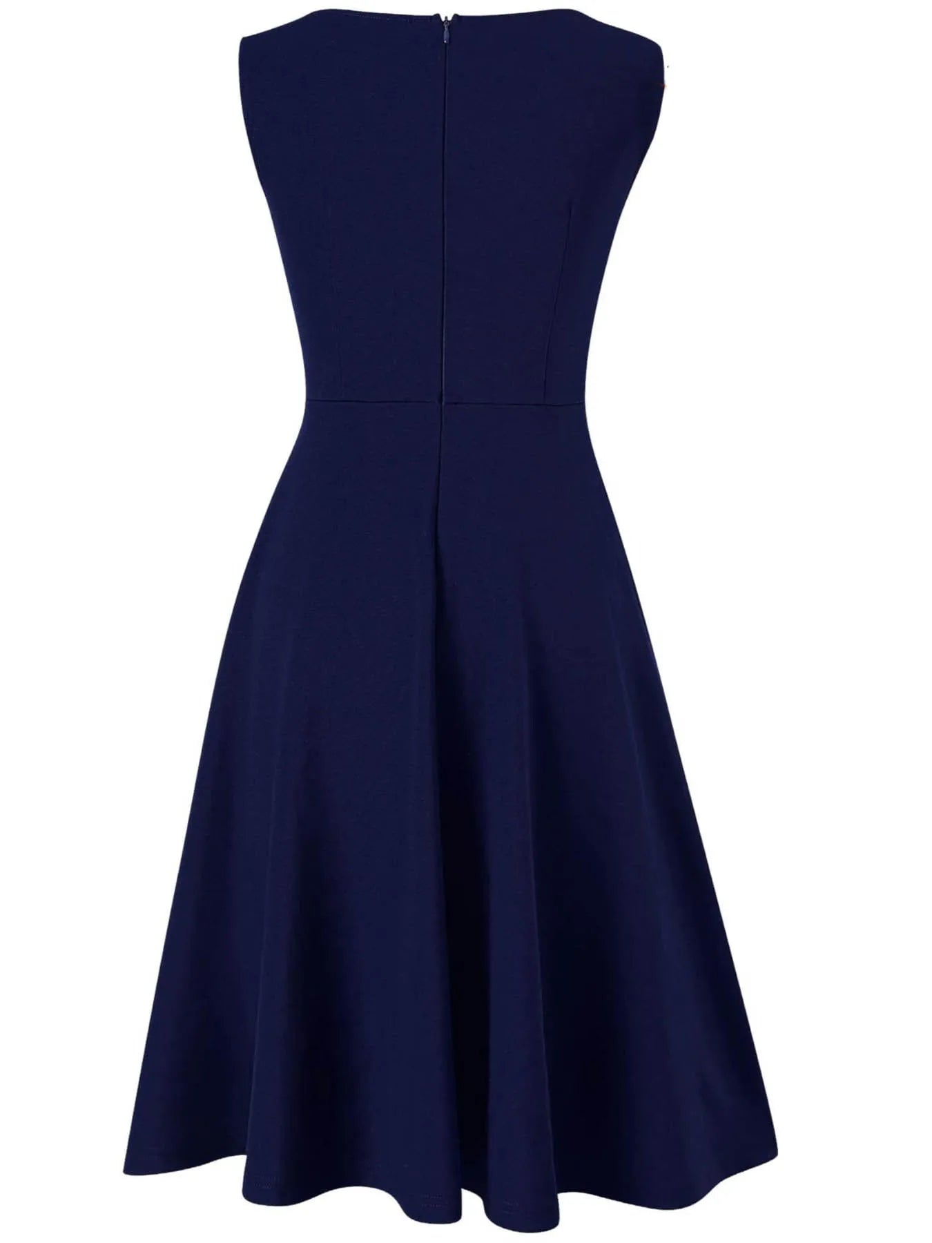 Women’s Sleeveless Vintage Zip Front Fit & Flare Dress