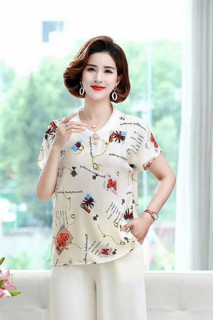 Women’s Korean Style Bow Chiffon Blouse