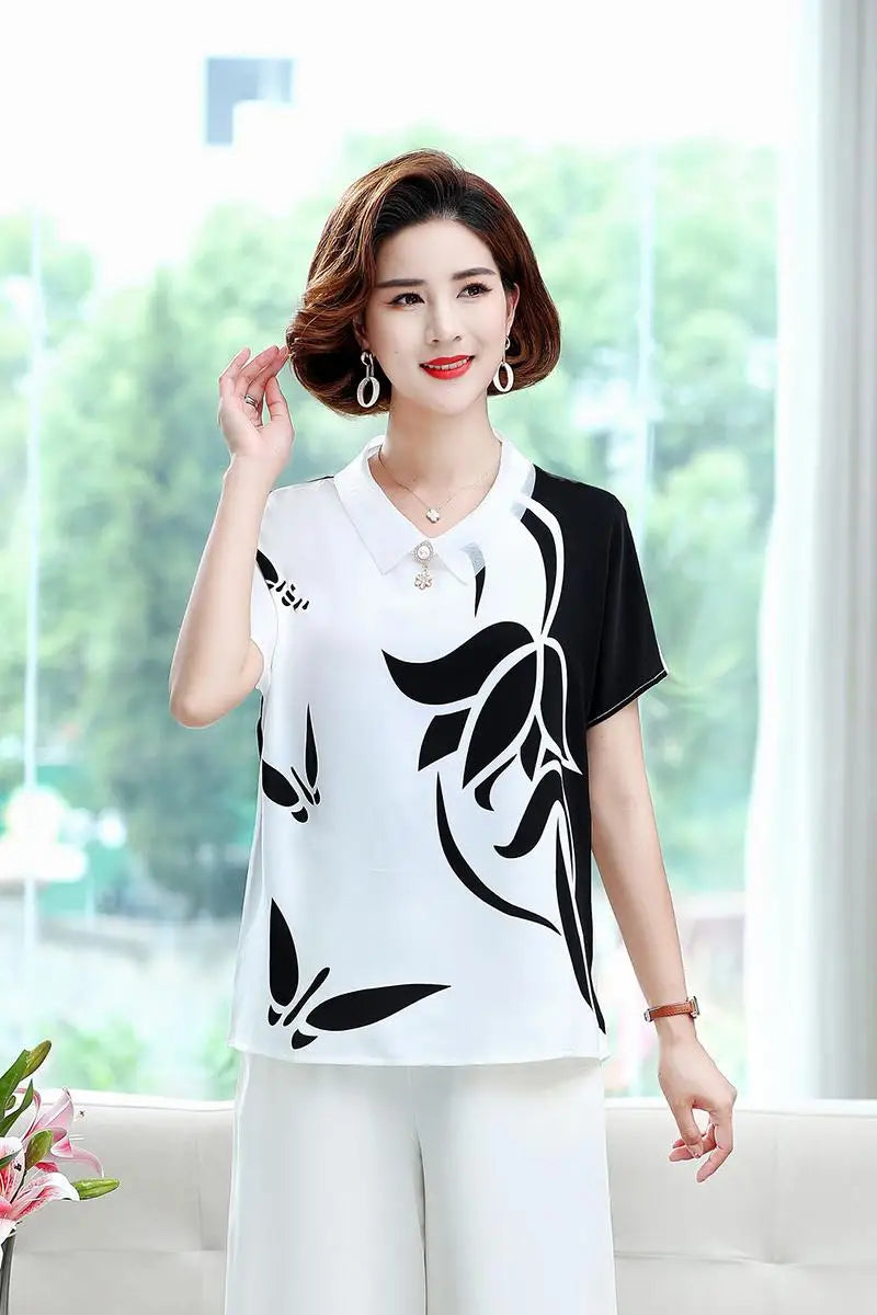 Women’s Korean Style Bow Chiffon Blouse
