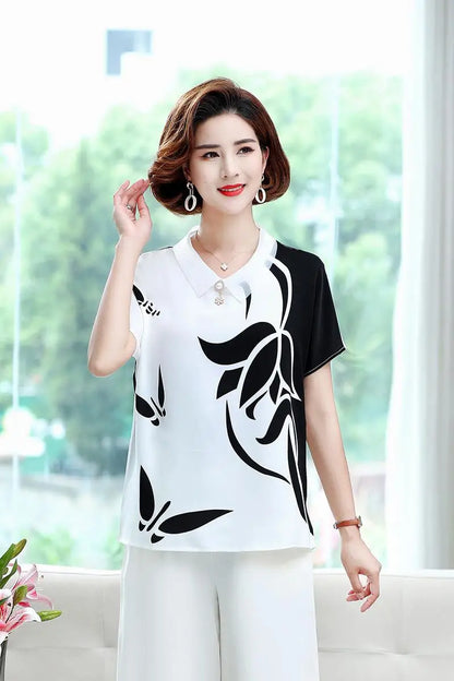 Women’s Korean Style Bow Chiffon Blouse