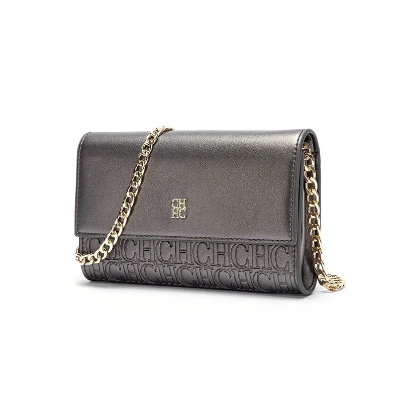 CH Fashion Letter Print Chain Shoulder Bag