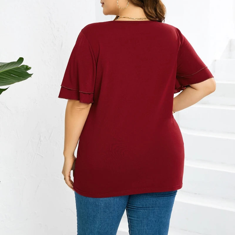 Plus Size V-Neck T-Shirt Dress