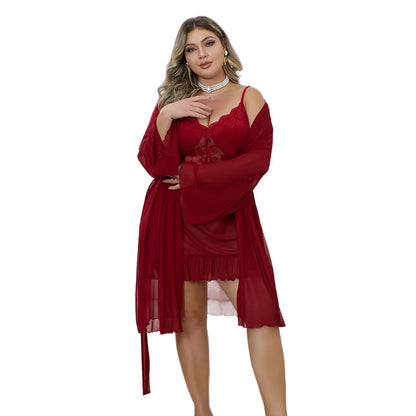 Women’s Sexy Lace Nightgown Set