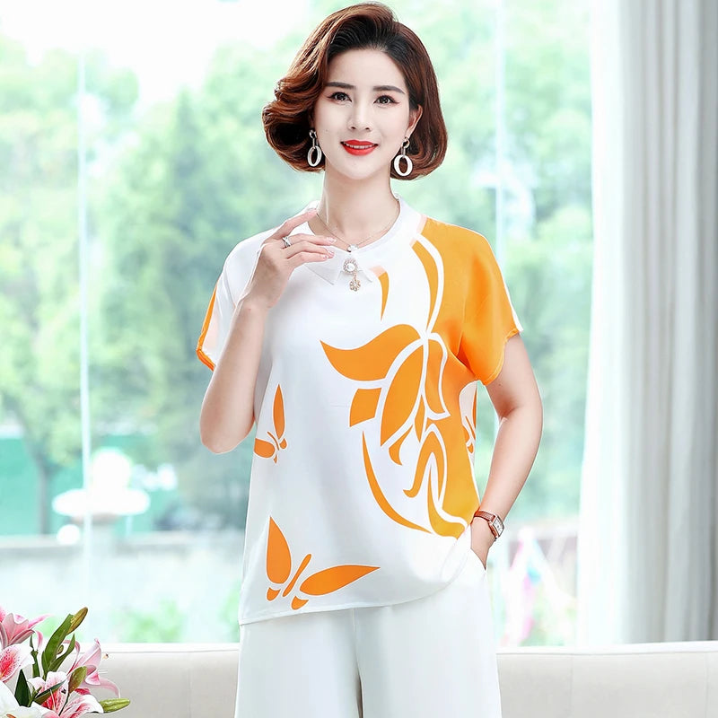Women’s Korean Style Bow Chiffon Blouse