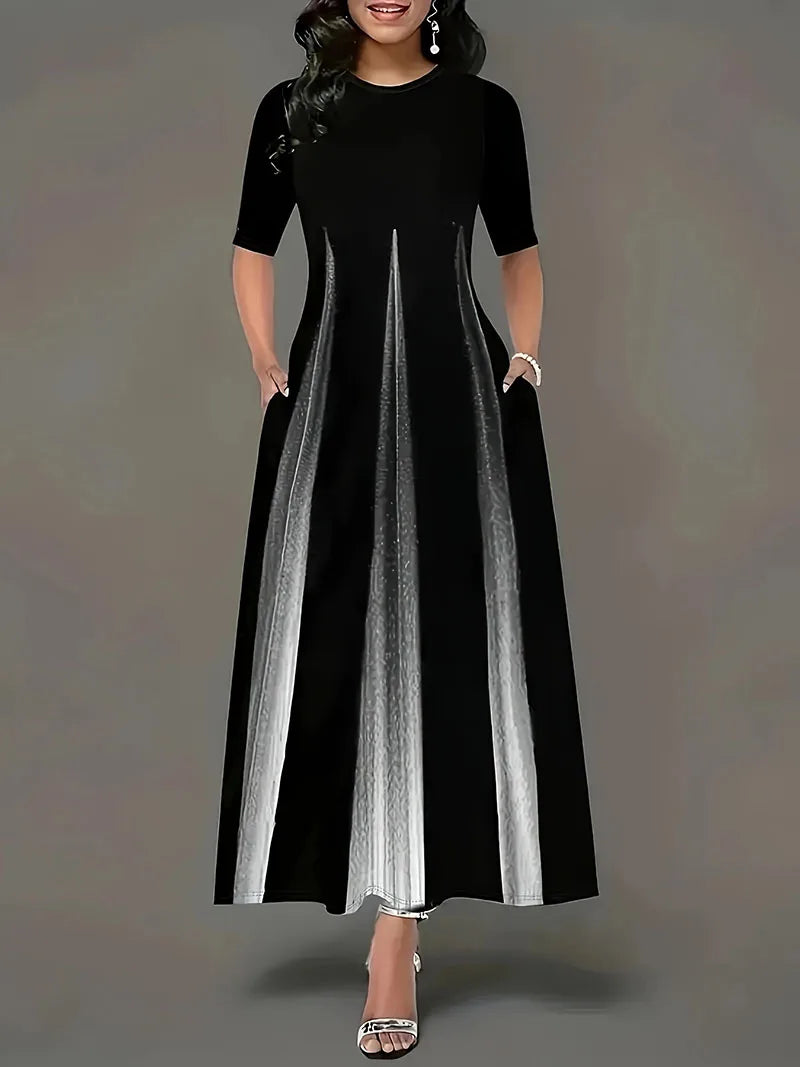 Women’s Celebrity Print Gradient Maxi Dress