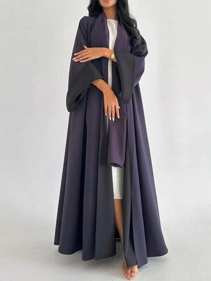 Middle Eastern Reversible Full Sleeve Abaya Maxi Dress for Women