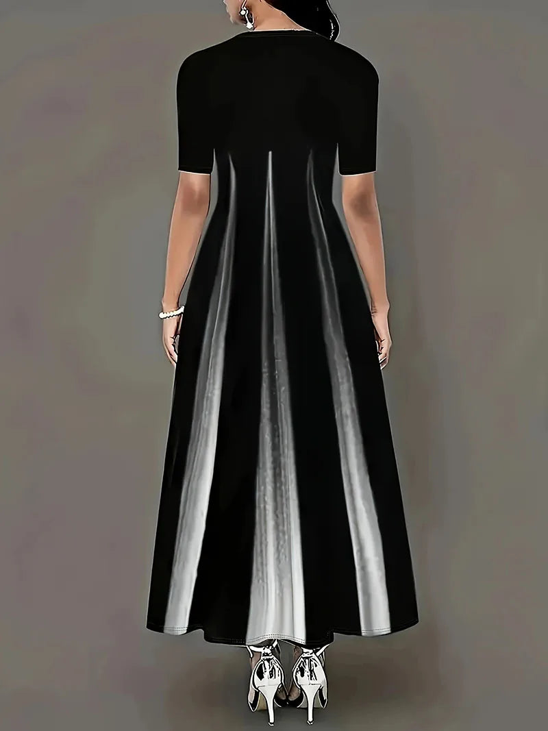 Women’s Celebrity Print Gradient Maxi Dress
