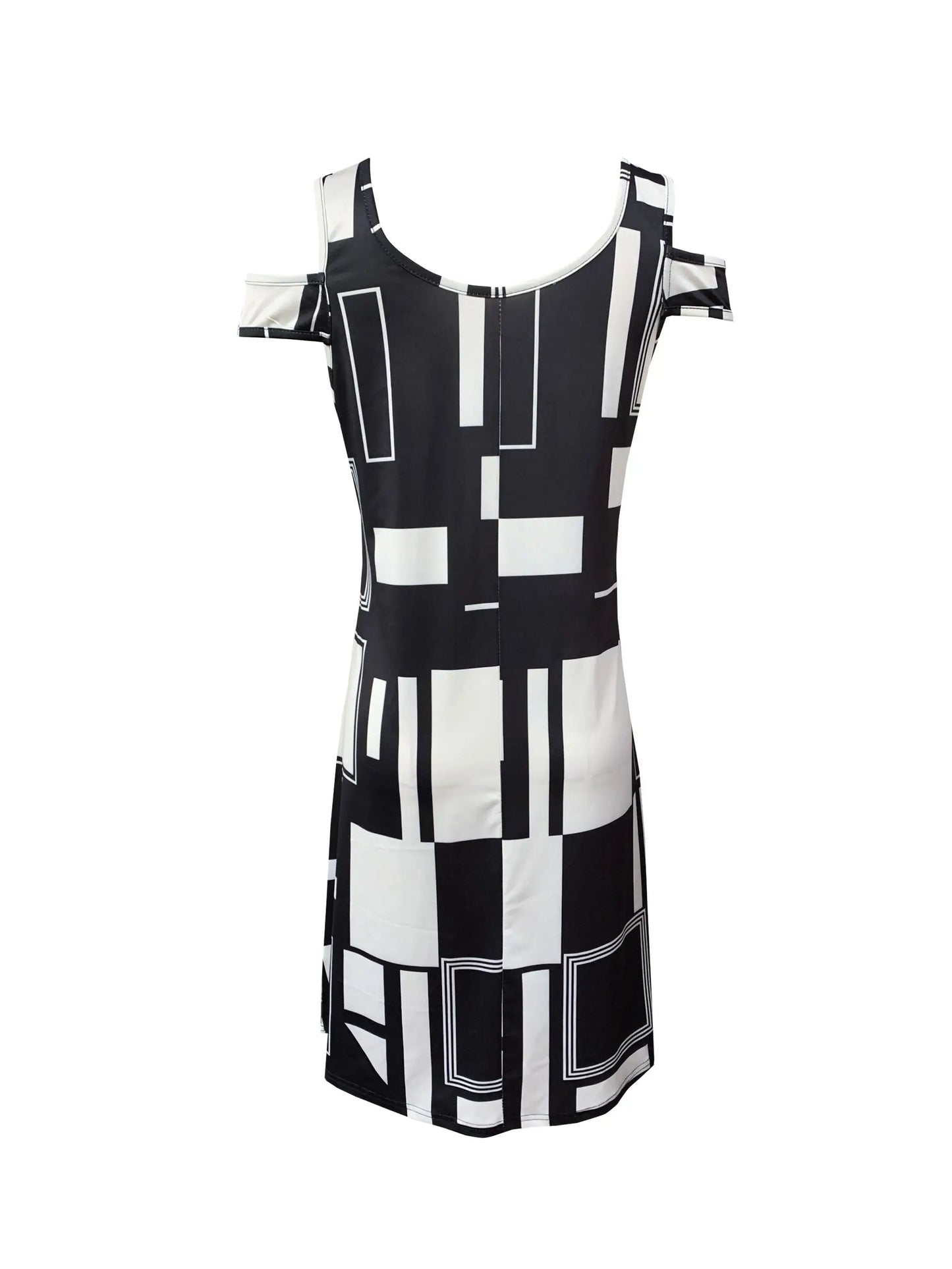 Women’s Off-Shoulder Geometric Summer Mini Dress