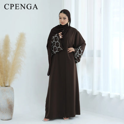 Luxury Dubai Modest Abaya Cardigan Dress for Women