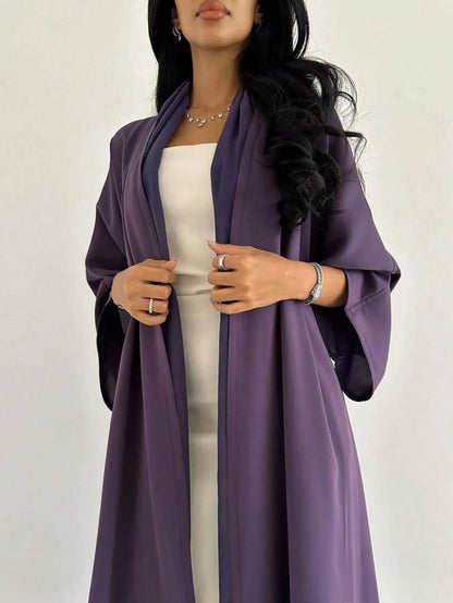 Middle Eastern Reversible Full Sleeve Abaya Maxi Dress for Women
