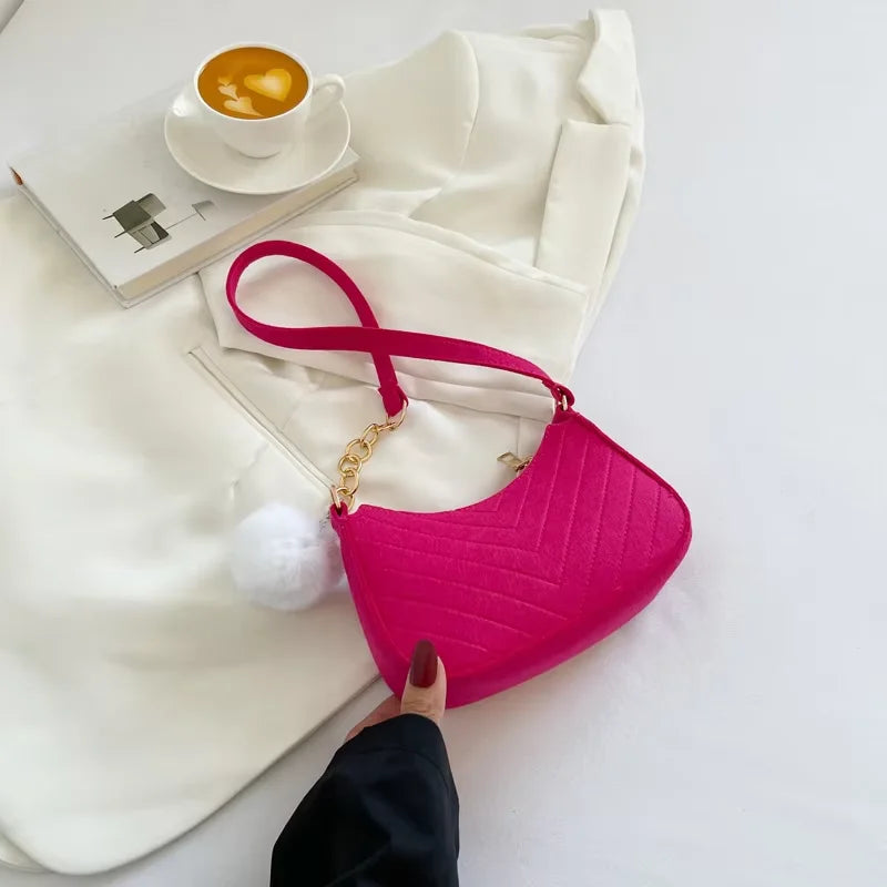 Mini Crescent Shoulder Bag for Women
