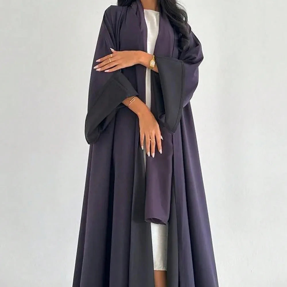 Middle Eastern Reversible Full Sleeve Abaya Maxi Dress for Women