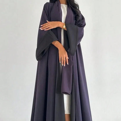 Middle Eastern Reversible Full Sleeve Abaya Maxi Dress for Women