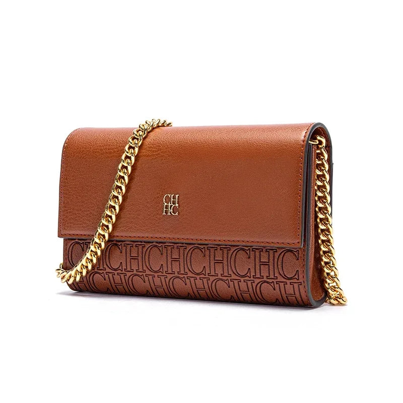 CH Fashion Letter Print Chain Shoulder Bag