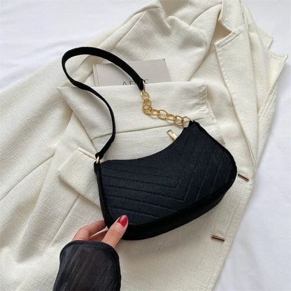 Mini Crescent Shoulder Bag for Women