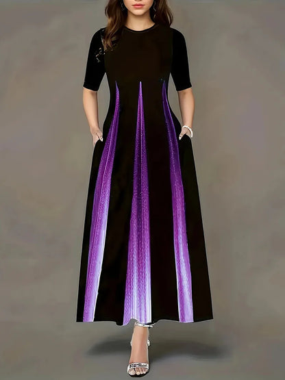 Women’s Celebrity Print Gradient Maxi Dress
