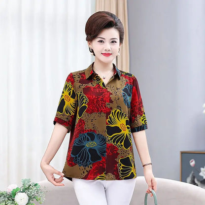 Women’s Printed Collared Casual T-Shirt