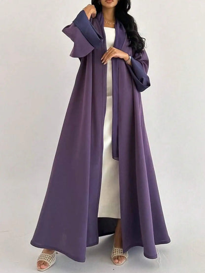 Middle Eastern Reversible Full Sleeve Abaya Maxi Dress for Women